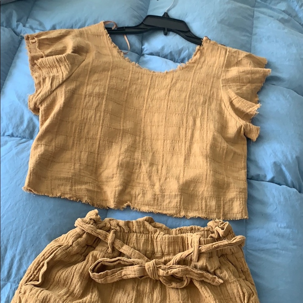 Cropped top and shorts set